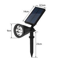 Lampe de pelouse solaire Led haute puissance, en plastique, imperméable, éclairage d'extérieur, idéale pour un jardin, nouveau modèle, vente en gros