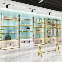 Panier mural pour vêtements, personnalisé, en or, pour chaussures, étagère pour ranger des vêtements, des meubles, Boutique,