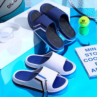 Claquettes noires personnalisables pour sandales à enfiler, pantoufles d'intérieur, claquettes avec logo sur mesure