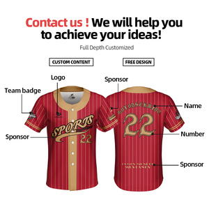 New sale 2020 ベスボールユニフォーム sweat-absorbent quick-drying excellent sublimation print male sports wear design - Product Image 6