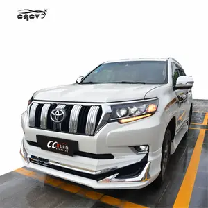 Bahan Plastik Tubuh Kit untuk Toyota Prado 10-17 Upgrade To 2018 Gaya Bumper Depan dan Belakang Bumper untuk Toyota Prado Facelift