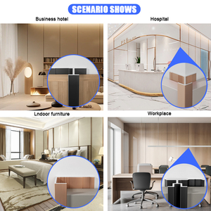 Profilés de bordure en aluminium Dafuxin 5 mm <span class=keywords><strong>pour</strong></span> panneaux muraux, revêtement mural <span class=keywords><strong>d</strong></span>écoratif écologique <span class=keywords><strong>pour</strong></span> hôtels et villas, couverture des joints intérieurs - Product Image 3
