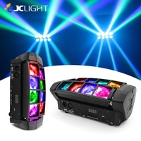 Mini Luz Spider 8*3W RGBW LED para Club con Efecto Estroboscópico de Haz Móvil DMX 512 para Discotecas, Bares y Clubes Nocturnos