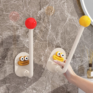 Bathroom Wall Storage <b>Hooks</b> Single <b>Hook</b> Round Shape <b>Adhesive</b> Mount No Drilling Required For Bathroom Hair Clips - Product Image 3