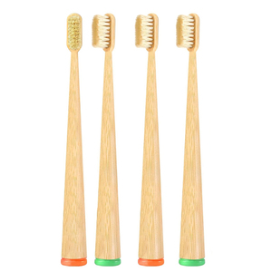 Brosse à dents en bambou à poils de sanglier purs, poils naturels de queue de sanglier, sans plastique - Product Image 1