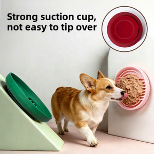 Custom Portable Drinking Eating Puppy Essentials Silicone <b>Mat</b> Pet <b>Cat</b> Slow Feeder Dog Food Bowl - Product Image 1