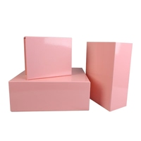 Caja de regalo de cumpleaños plegable personalizada elegante de gama alta con materiales reciclados forro de esponja de laminación mate y lazos de cinta
