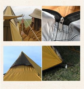 Tente de <span class=keywords><strong>camping</strong></span> HISPEED imperméable Wind Valley Pyramid pour <span class=keywords><strong>3</strong></span>-4 personnes, épaissie, pour la randonnée, les voyages en plein air, quatre saisons, montage rapide et automatique - Product Image 4