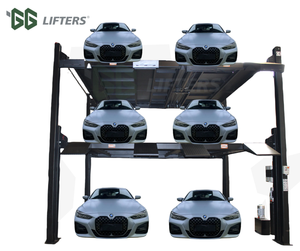 Peralatan layanan otomotif terbaik besar dan kecil 4 tiang pengangkat parkir mobil lebar ganda untuk garasi rumah dapat parkir 6 mobil - Product Image 1