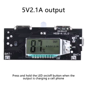 Kép USB 5V 1A 2.1A Điện thoại di động Ngân hàng sạc Board 18650 lỏng Lithium Battery Charger PCB Boost Power Module kỹ thuật số <span class=keywords><strong>LCD</strong></span> - Product Image 3