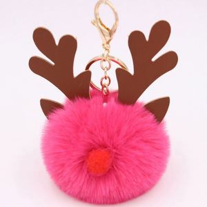 Llavero de Peluche de Ciervo Navideño, Adorno de Peluche con Bola Peluda, Bonito Colgante para Bolsa, Decoración para Árbol de Navidad - Product Image 4