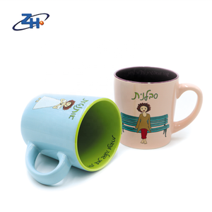 Gres Tazas de café Diseño Tazas Feliz Dia Mama Cerámica esmaltada Venta al por mayor Encantadora caricatura Personalizada Impreso Tazas de café Precio - Product Image 4