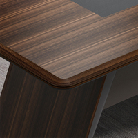 Mobilier de bureau de luxe poste de travail en bois table de bureau du directeur en forme de L bureau de direction de patron au design moderne