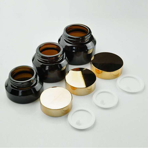 Trung Quốc cổ 15ml 30ml 50ml mỹ phẩm kem thủy tinh Jar hổ phách nâu với nắp rộng miệng lọ thủy tinh - Product Image 1