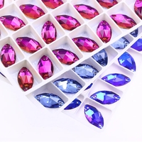 Flatback cheval oeil en forme coudre sur cristal verre strass en gros perles de cristal en vrac vêtements robe bricolage accessoires de couture
