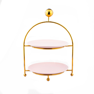 Giá Đỡ Bánh <span class=keywords><strong>2</strong></span> Tầng, Giá Trưng Bày Bằng Thép Không Gỉ Cho Cupcake Món Tráng Miệng Trái Cây-Bữa Tiệc Ngày Lễ Và Giá Đựng Trà/Đĩa Chiều - Product Image 1