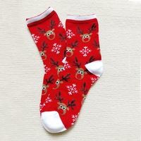 Chaussettes de Noël unisexes en polyester respirant, tricotées, longueur mi-mollet, décontractées, best-seller de l'hiver