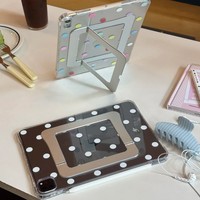 Étuis de protection pour tablette Apple iPad 11/10e génération, motif à pois coloré tendance, compatible avec Pro 12.9, support à charnière, Air 11