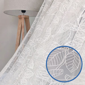 2022 design di design ricamato 100% italiano poliestere rosa puro jacquard di tacchino voile bianco puro moderno soggiorno tende - Product Image 5