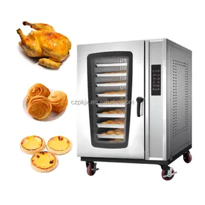 8 Trays Stainless Steel Rotary Rack Oven Electric Rotating Bread Oven Gas Heating Rotate Rack Ovens Mooncake Baking Machines