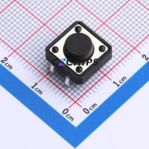 TS015-CBW1FH5.5 Tactile Switch Through hole-4P,12x12mm Switch Single Pole Single Throw Round Button 2.5N Through Hole - Product Image 1