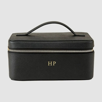 Sac de maquillage en cuir PU en gros, grande capacité, étanche, organiseur de voyage pour articles de toilette, étuis à bijoux, pochette de rangement cosmétique