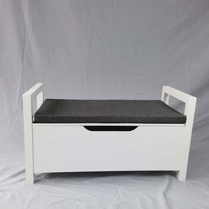 <span class=keywords><strong>Coffre</strong></span> de rangement Banc de rangement pour entrée avec coussin <span class=keywords><strong>Coffre</strong></span> de rangement pour siège <span class=keywords><strong>Coffre</strong></span> à jouets en bois avec 2 charnières de sécurité Banc à chaussures - Product Image 3