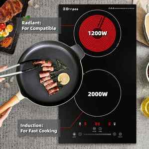 2024 nouveauté appareils de cuisine table de cuisson électrique 2 brûleurs cuisinière à Induction et cuisinière en céramique - Product Image 4