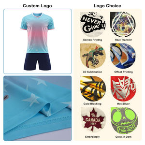 Ensemble d'uniformes de football américain 7v7 avec logo personnalisé 23/24, manches courtes pour hommes, 100% polyester respirant, séchage rapide, maillot de football - Product Image 2