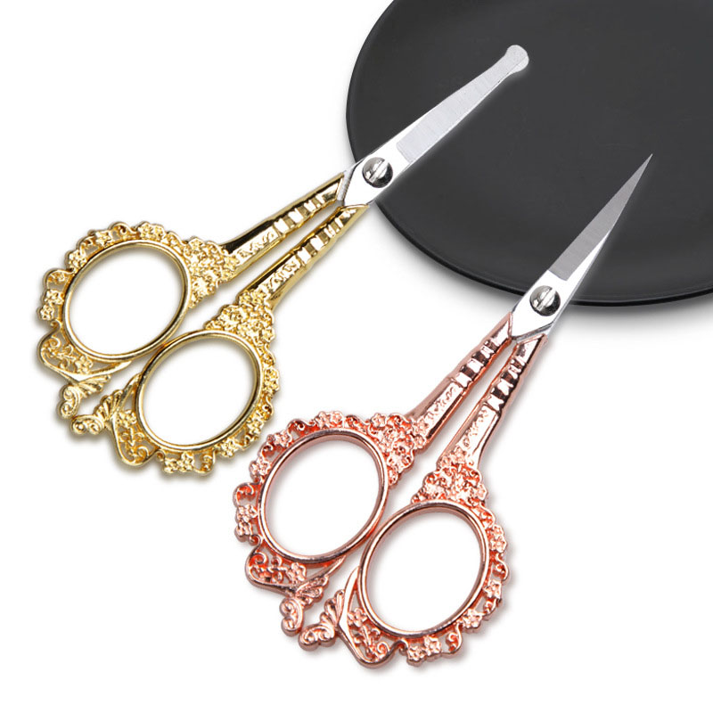 Оригинальные старинные резные ножницы из нержавеющей стали, классические маленькие ножницы