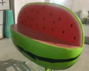 Y124 banc de pastèque chaise de fruits moderne nordique extérieur jardin art décor mobilier public loisirs canapé spécial chaises d'attente - Product Image 2