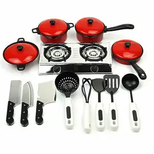 Casa de juegos para niños, juego de utensilios de cocina, ollas, platos de cocina, utensilios de cocina, juguete para bebés, 13 Uds.