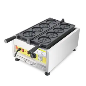 Aperatif dükkanı ekipmanları peynir altın sikke Waffle makinesi karikatür Panda para çörekler makinesi