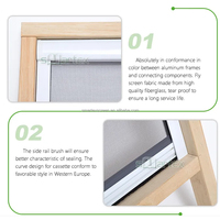 Mosquitera Retráctil Moderna de Fibra de Vidrio con Marco de Aluminio, Malla Plegable Deslizante para Ventana