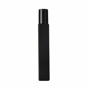 Wholesale Clear White Black Empty Cylindrical Thick Bottom <b>10ml</b> Bamboo Collar Glass Perfume Oil Roll-On <b>Bottle</b> with Box - Product Image 4