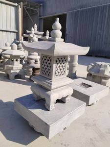 Patung Lentera Taman Luar Ruangan Besar dari Granit Marmer Alami, Patung Lentera Batu Jepang - Product Image 3