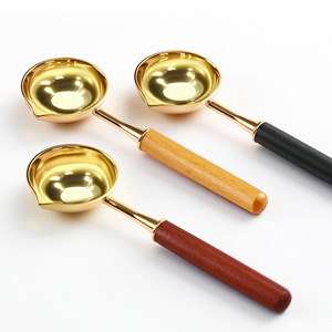 Cylindrical Handle <b>Sealing</b> <b>Wax</b> Spoon Copper Classic Wedding Craft Supplies Tool - Product Image 5