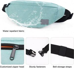 Muestra gratuita, riñonera pequeña para mujer y hombre, bolso informal tipo bandolera, superligero para viaje, caja para cajero, kit de herramientas T201, verde - Product Image 5