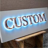 Enseignes lumineuses LED personnalisées pour entreprises, logo 3D en acrylique, enseigne LED personnalisée, logo rétroéclairé, lettres en relief pour salon de beauté