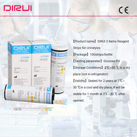 2 años de garantía Kit de prueba de reactivos de orina 3 artículos Proteína Glucosa PH Tiras de análisis de orina Reactivos médicos DIRUI