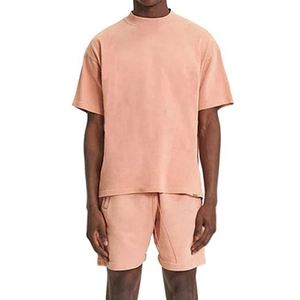 Custom Men's Fashion Oversized Knitted Letter Pattern Heavyweight T-Shirt High Quality 100% Cotton Streetwear - Product Image 2