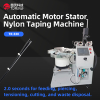 Machine semi-automatique TR-830 pour le cerclage, le ligaturage et la coupe de bobines de stator de moteur et de câbles en nylon