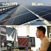 Système d'alimentation hybride télécom Sunwave 125 kW 265 kWh, armoire solaire diesel extérieure 314 Ah LiFePO4, groupe électrogène de secours pour station de base 5G