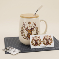 Kertas Decal Seluncuran Air Kosong DIY Lembaran Decal Seluncuran Air untuk Mug Keramik, Cangkir, Botol Kaca, Stoples Lilin, Cetakan Hadiah Natal