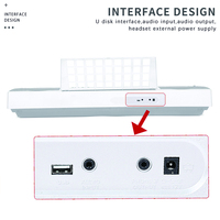 Multi-function Piano Keyboard 61 Key Electronic Organ Musical Keyboard Instrument with USB MIDI Portable