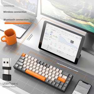 X517 K68 <b>Blue</b>-<b>tooth</b> Wireless Dual-mode Mechanical <b>Keyboard</b> Led Usb Desktop Usb 2.0 Abs 1 - 3 Days Support Waterproof 68 - Product Image 2