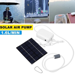 Masuyoshi Mitsu Rectangle Plastic <b>Solar</b> Powered Aquarium Air <b>Pump</b> 2W-ZYJ 12V Rechargeable Energy Saving Eco-Friendly Outdoor - Product Image 2