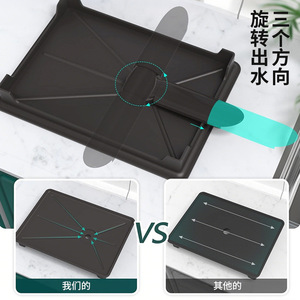 Double Layer Kitchen Dish Rack With <b>Tray</b> Quick Dry Countertop Dish Drainer For Sink Storage - Product Image 3