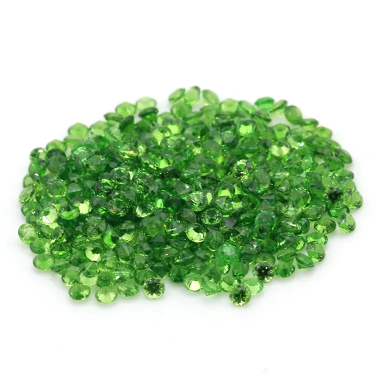 Garnet verde natural de tsavorite, pedra preciosa verde esmeralda natural de alta qualidade