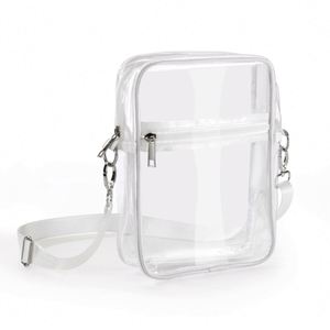 Imaiwill MG 1281 Custom New Style <b>Stadium</b>-Approved PVC <b>Screen</b> Printed Crossbody Tote Bag Clear Transparent Purse Men Promotional - Product Image 2